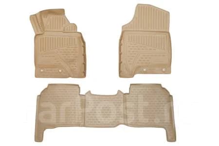 Коврики салона 3D бежевые Land Cruiser 200 2012-/3 штуки/