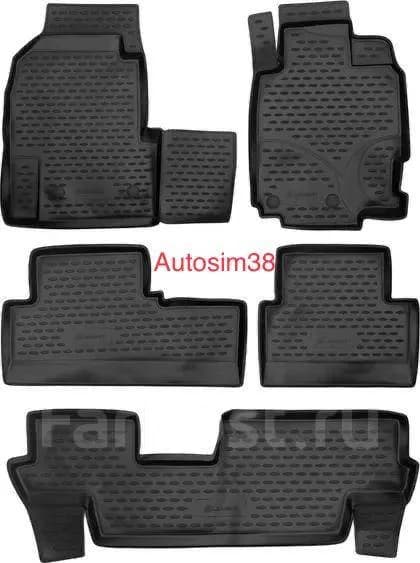 Коврики в салон Honda Odyssey 99-03, П. Р., 3 ряда