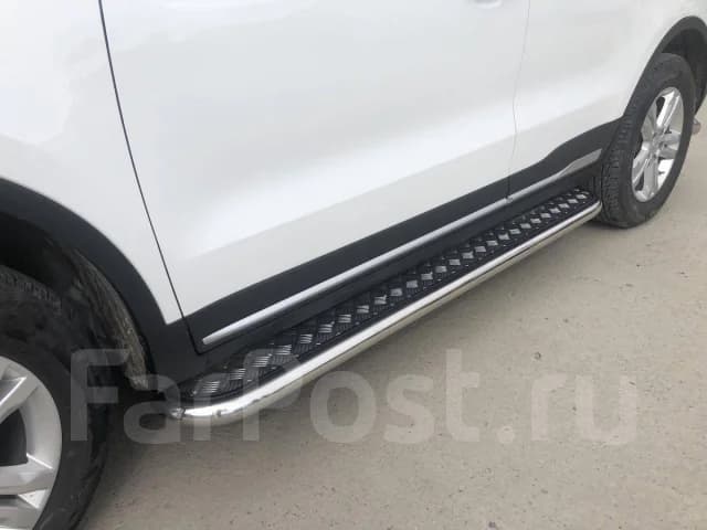Подножки итальянская нержав. сталь Geely Atlas
