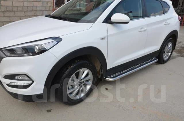 Подножки итальянская нержав. сталь Hyundai Tucson