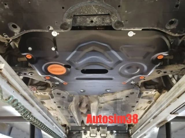 Железная защита 2 части двигателя+КПП Rav4 18-/Highlander Hybrid 19