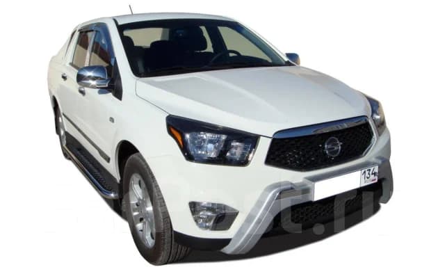 Подножки итальянская нержав. сталь Ssang Yong Actyon/Sport